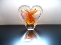 hart glas herinnering mini urn